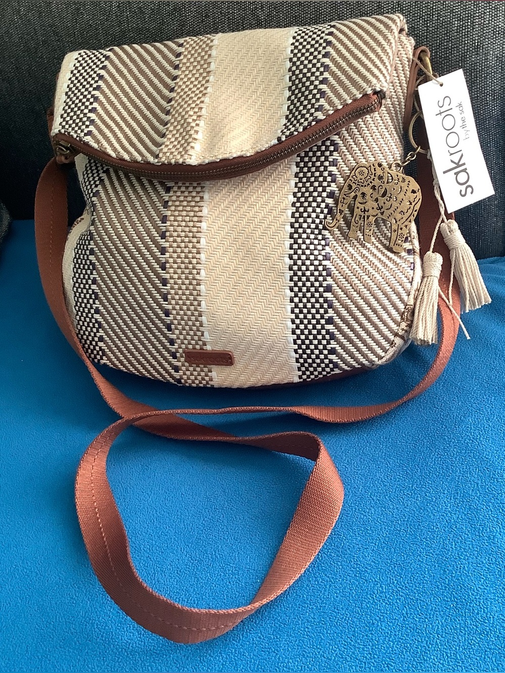 Sakroots Artist Circle Foldover Crossbody in Eco-Twill, Multifunctional NWT